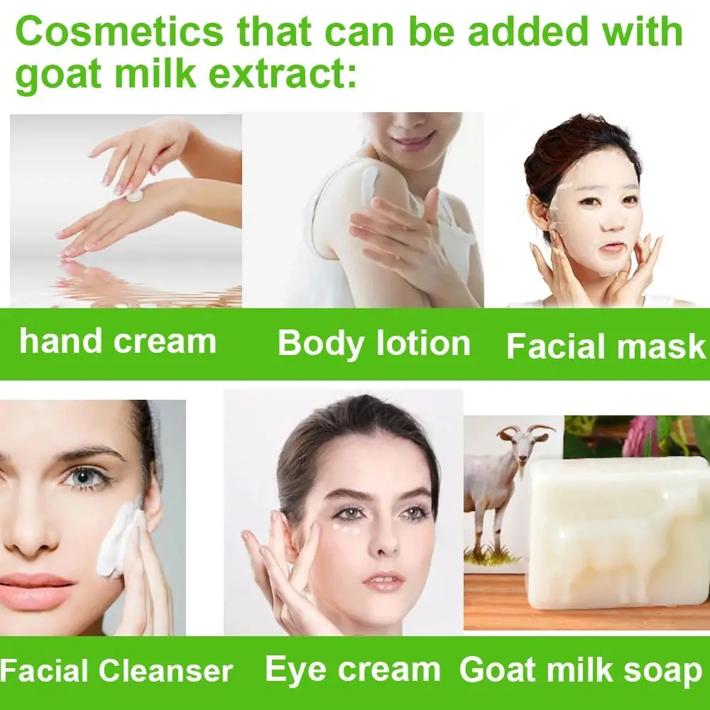 High Quality Goat Milk Extract Powder Cosmetic Raw Material Anti Aging Skin Whitening DIY Soap Base Skin Care