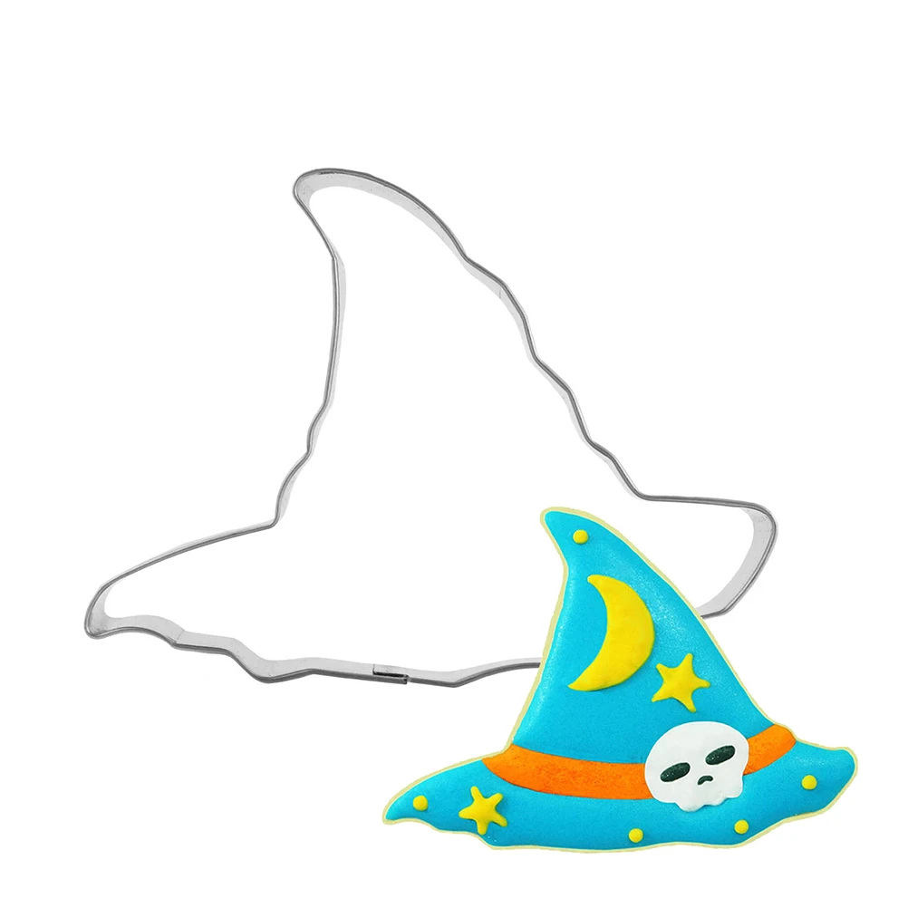 

Stainless Steel Halloween Witch Hat Cookie Cutter Biscuit Mold Food Grade Anti Rust Wear Resistant Easy Clean
