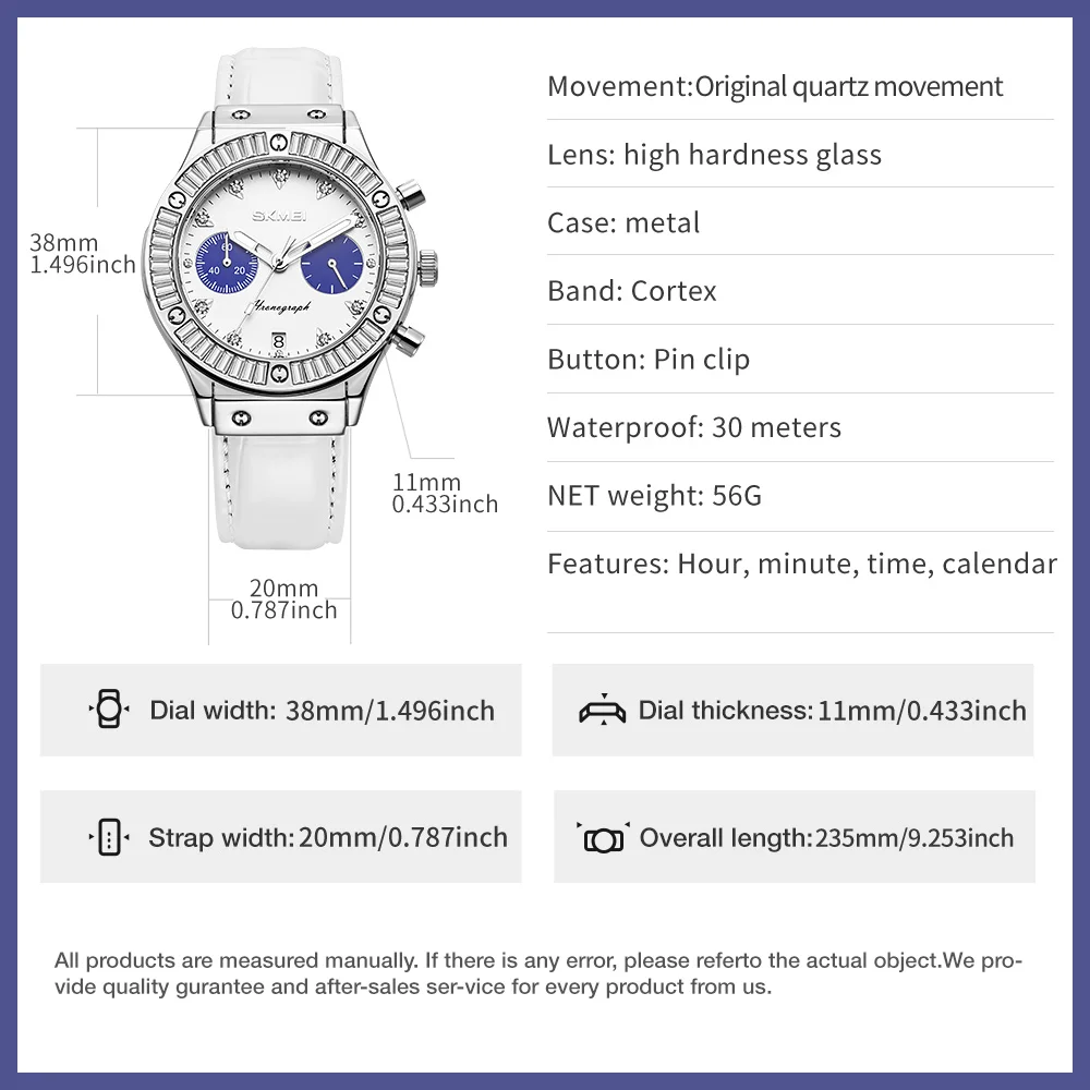 SKMEI كرونوغراف التقويم ساعات المعصم مقاوم للماء العلامات التجارية الفاخرة ساعة يد تعمل بالحركة الكوارتز للرجال والنساء Reloj Hombre