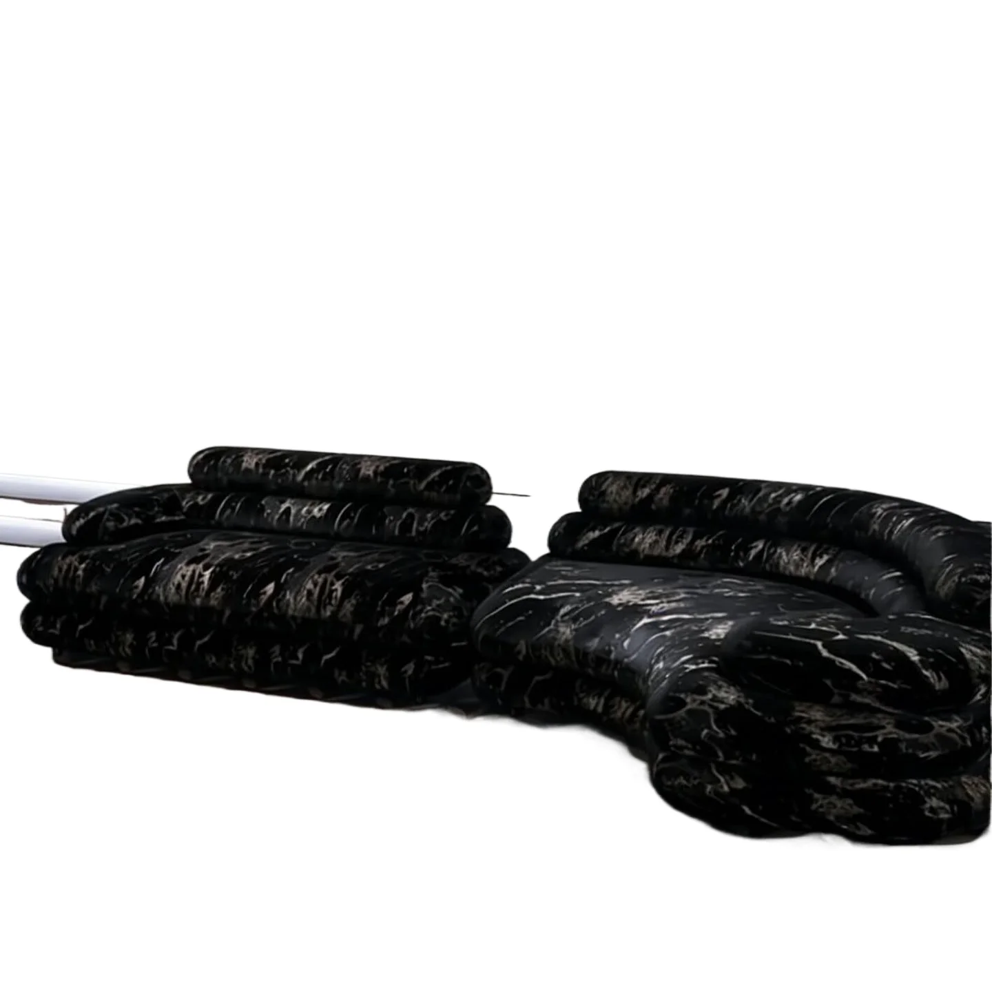 

Jane new fabric art mountain and river sofa living room large flat curved corner size apartment villa hotel