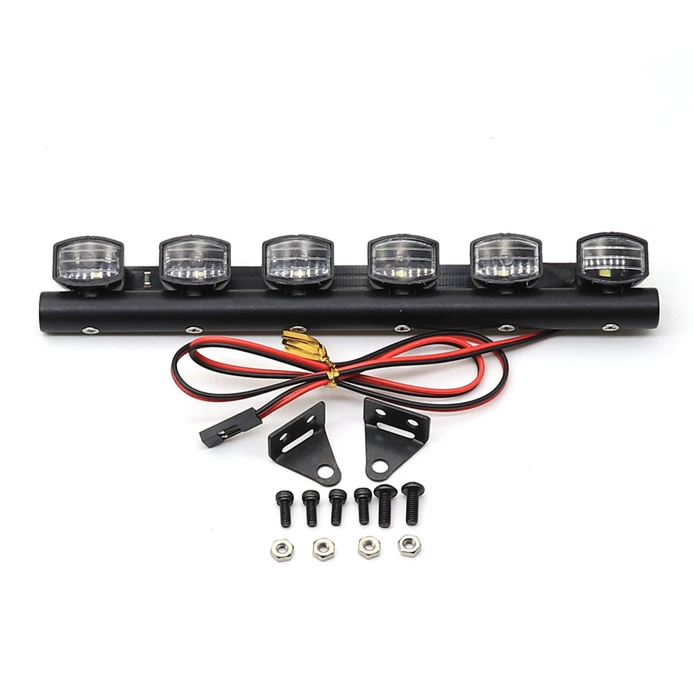 RC Auto Lichtbalk Kit 6 LED's Carrosserie Daklichten voor 1/10 RC Crawler Auto Vrachtwagen Accessoires