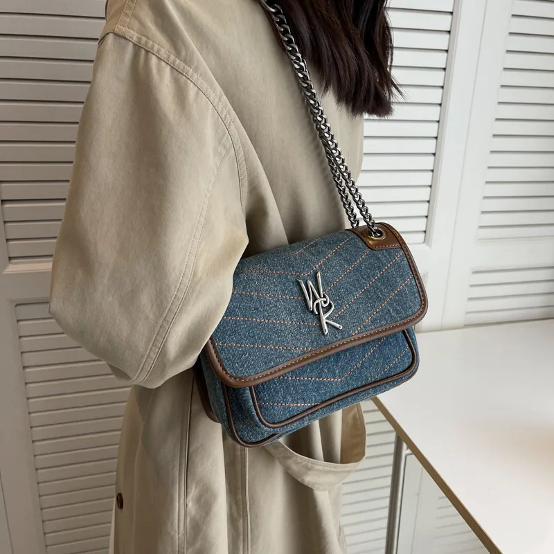 2023 Hot Girl Jean Versatile bolsa Bule Denim Female Shoulder Bag шопер сумка женская handbags for women