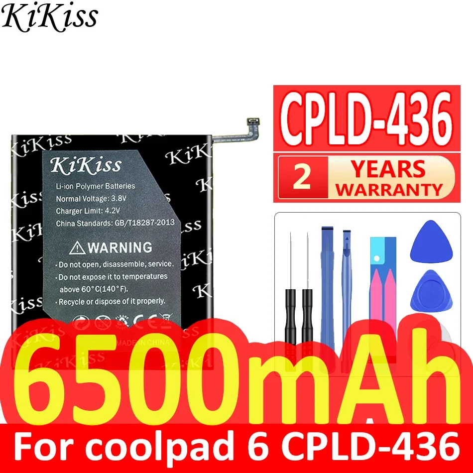 

Мощная батарея 6500mAh KiKiss для смартфона coolpad 6 Bateria