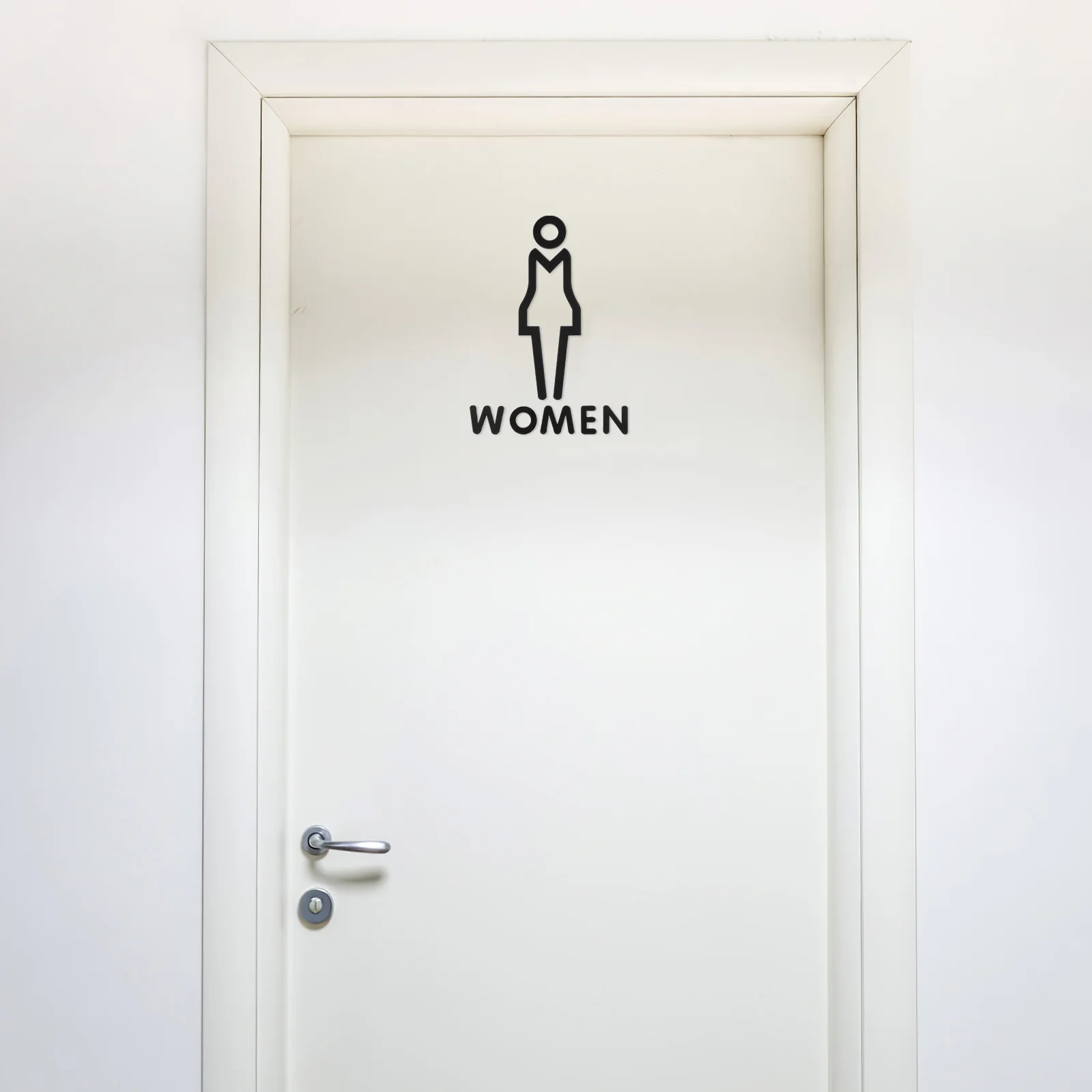 

2 pcs Bathroom Signs Set Acrylic Toilet Door Stickers Self-Adhesive Restroom Identification For Office Home Hotel School Public