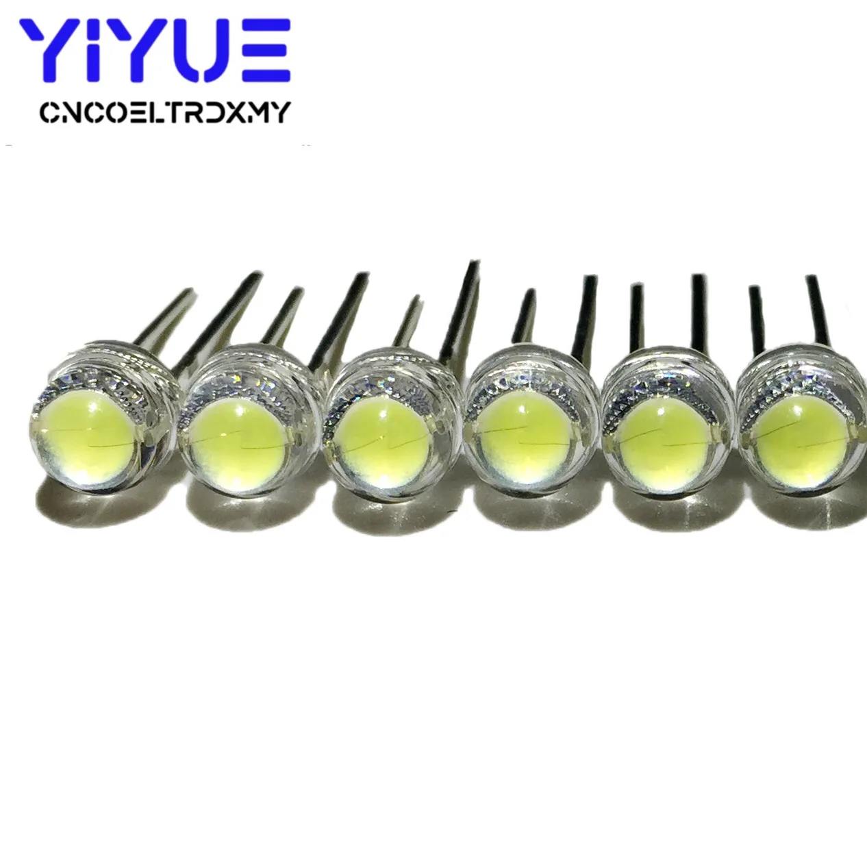 100pcs/lot 5MM F5 white 1600-2000MCD straw hat LED lamp beads super bright 6-7LM Big Chip Light emitting diodes leds DIY lights
