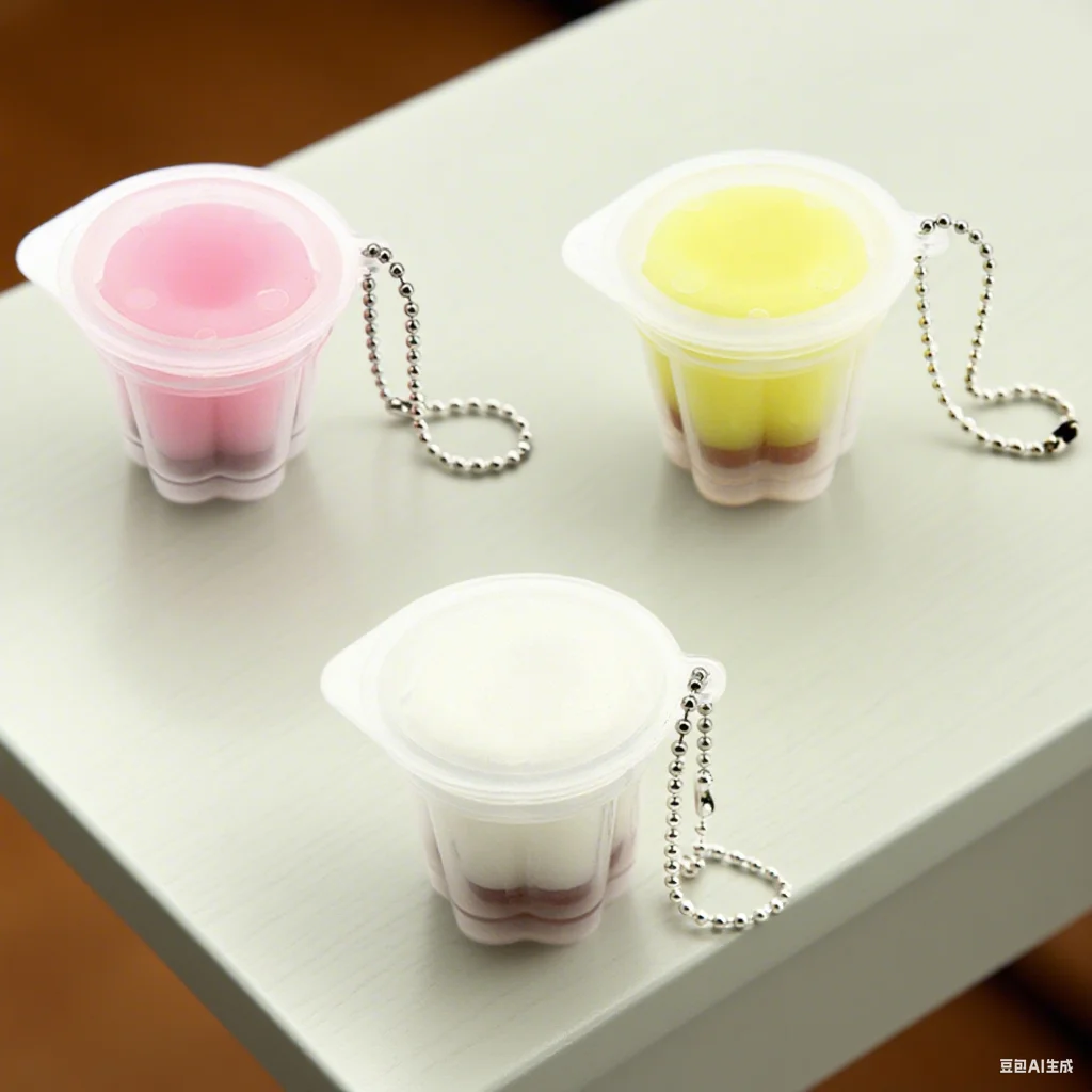 Morbido NUOVO Giocattolo Agitarsi Novità Budino Spremere Decomprimere Giocattolo Portachiavi Carino Alleviare Lo Stress Giocattoli Zaino Ciondolo Per Bambini Adulti Regalo