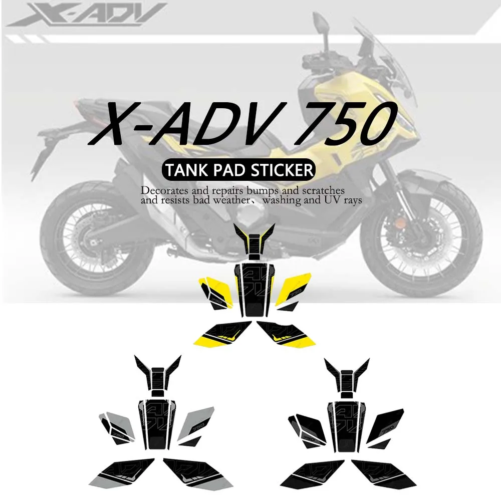 

For Honda X-ADV 750 XADV 750 2025 Motorcycle Tank Pad Sticker Kit Waterproof Scratch-Resistant 3D Resin Protective Decals