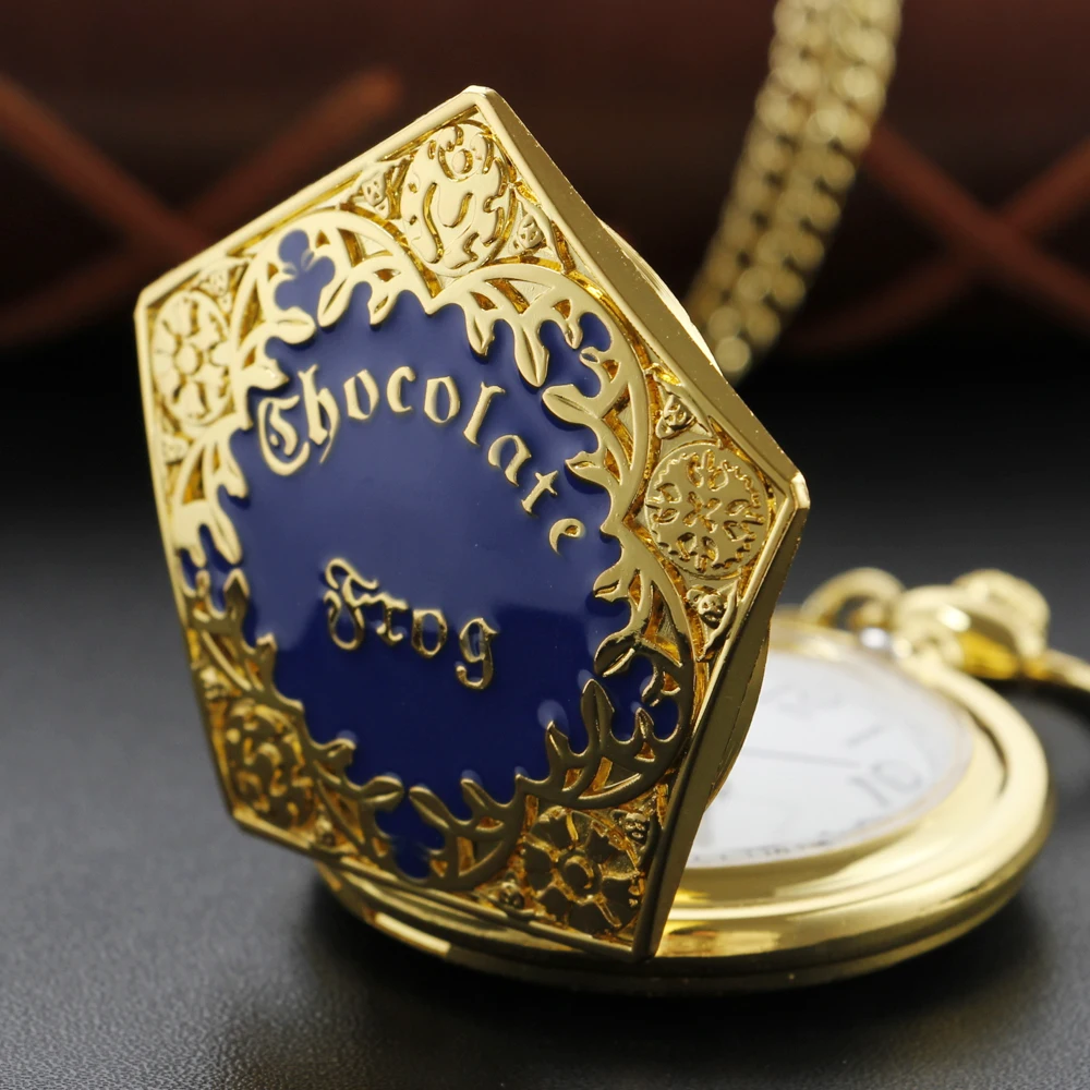 Fashion Gold Chocolate Quartz Steampunk Pocket Watch Men's and Women's Necklace Pendant with Chain Christmas Gift Reloj CF1470