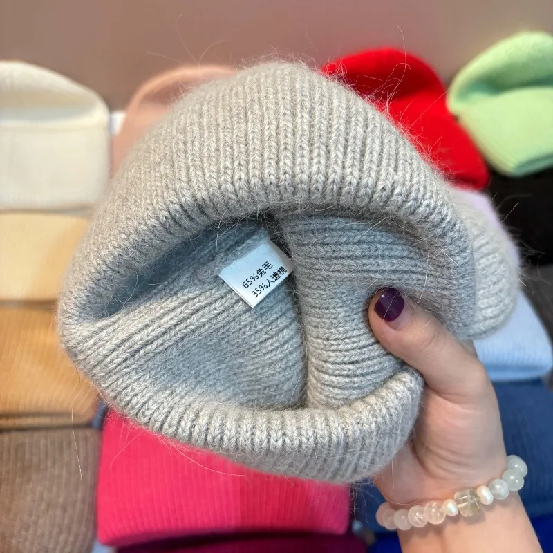  قبعة شتوية فاخرة مزدوجة الطي 2025 للنساء فائقة النعومة من القطيفة قبعة شتوية حرارية للأذن أنيقة وبسيطة شحن مجاني #4