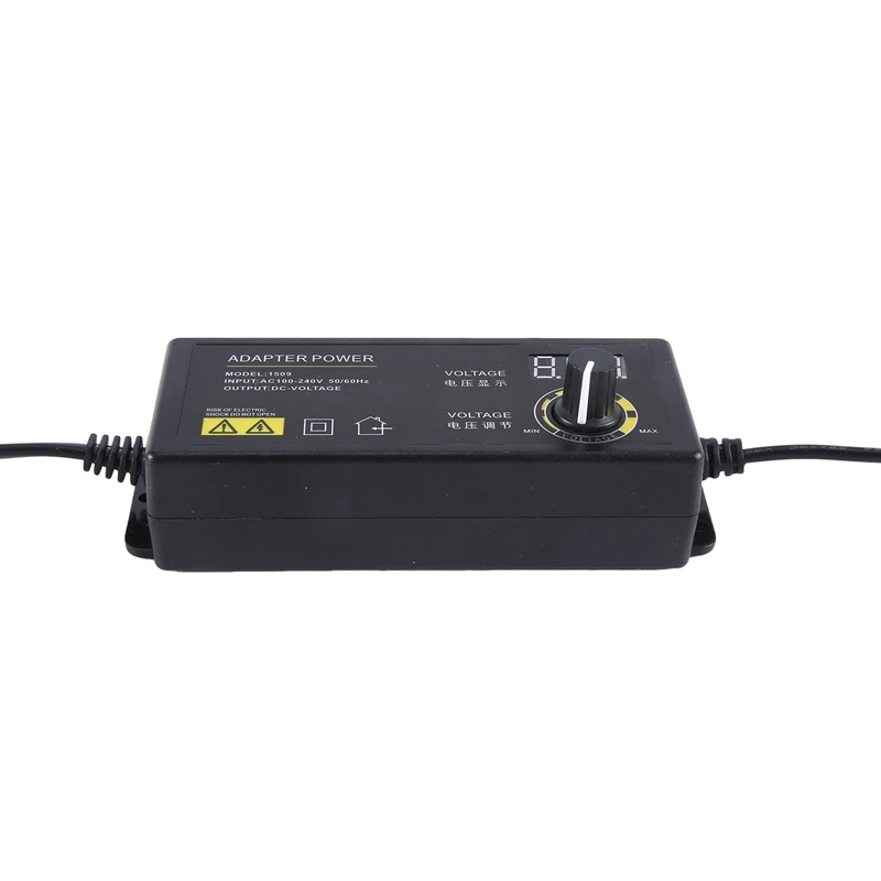 60W 3-36V Multifunctional Voltage Adapter With Adjustable Universal Convenient Display With US Plug