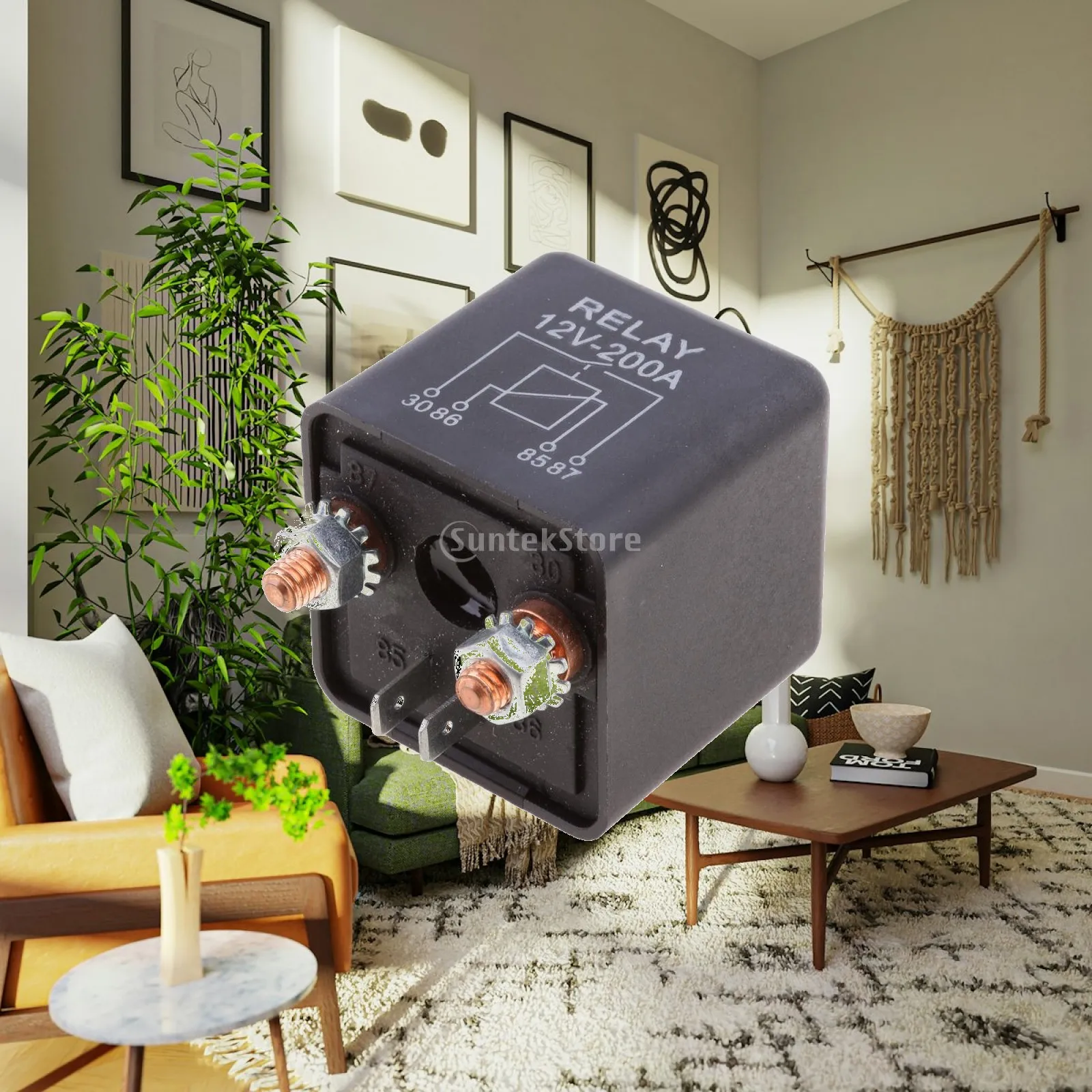 12V Starter Solenoid Relay Switch SPST High Capacity Automotive Relay for Vehicle ATV Motorcycle Outboard Charging