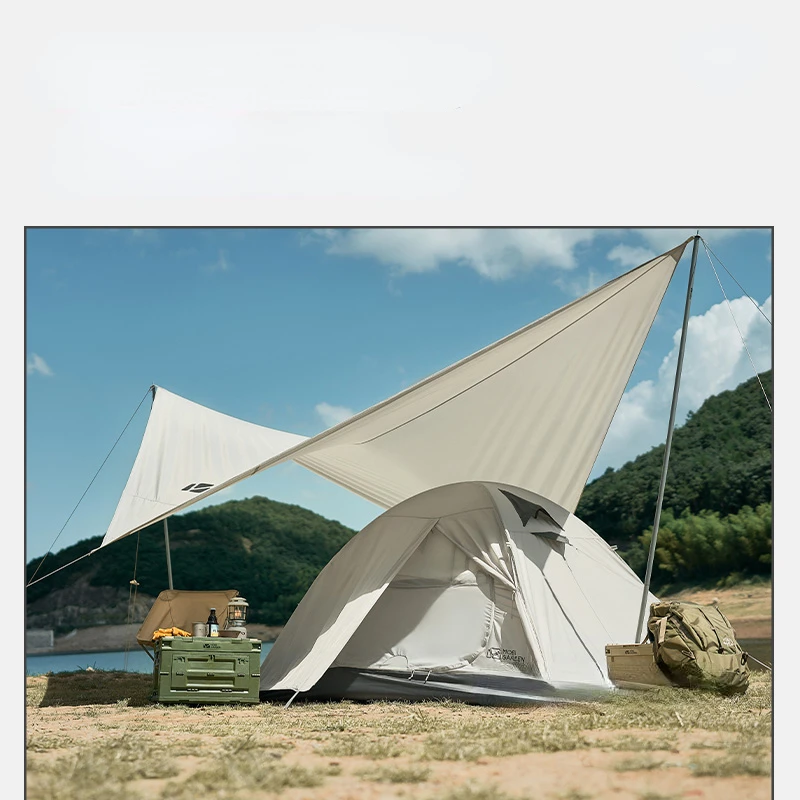 

Палатка для улицы, портативное складное оборудование для кемпинга, ветрозащитное и непромокае, три четверти учета, двойной поход