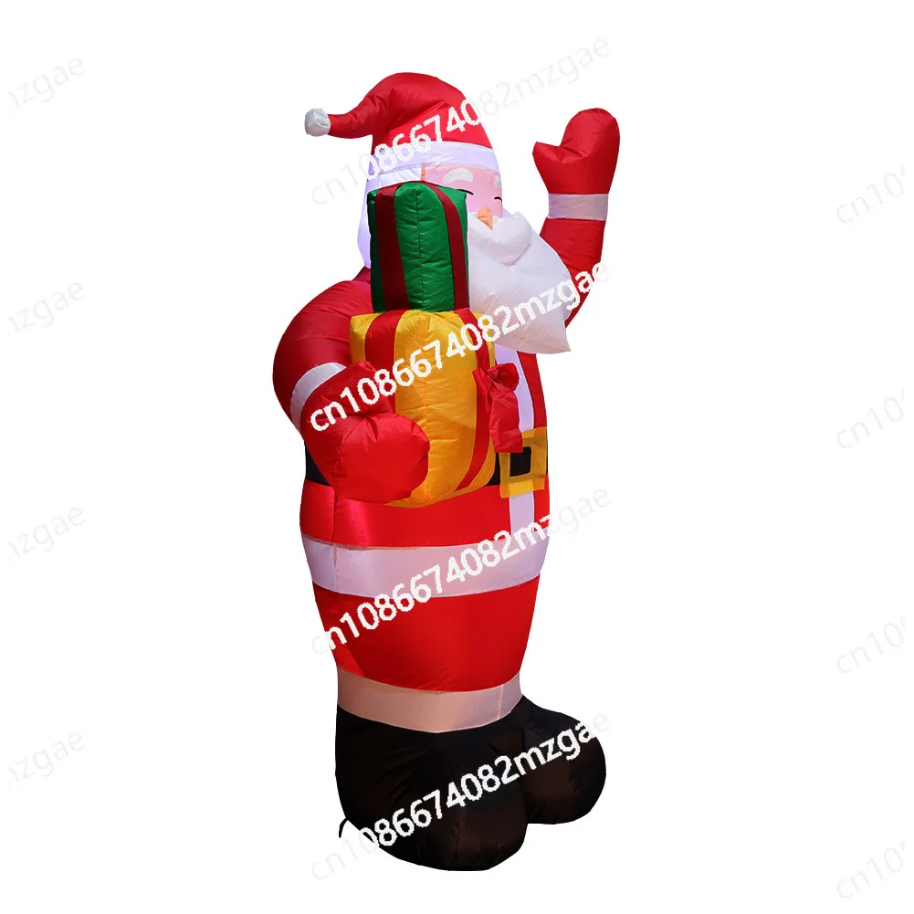 Christmas Decorations, Lights, Inflatable Event Venue Layout Props 1.5m Inflatable Gift Package Santa Inflatable