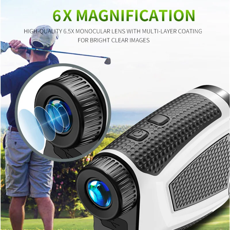 Nohawk 600M 1000Y Golf Laser Rangefinder with 6X Magnification Slope Flagpole Lock Vibration Magnetic Strip for Golf Accessories