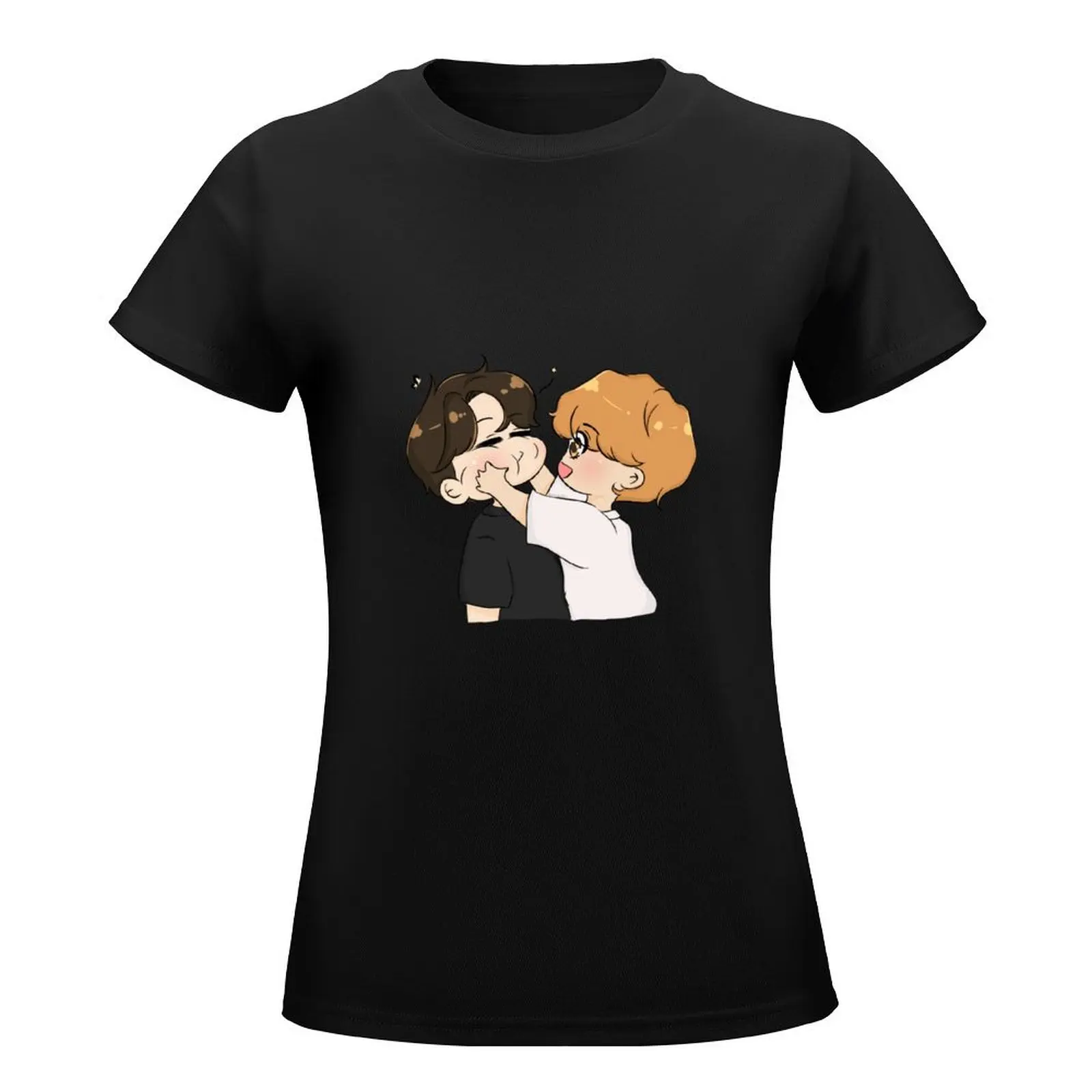 Taekook T-Shirt female shirts graphic tees Short sleeve tee t-shirt dress for Women long