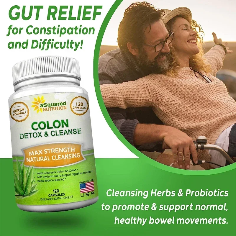 Pure Colon Detox & Cleanse - Maximum Strength, Natural Colon Detox Cleanser, Digestive Health, Bowel Movements for Men & Women