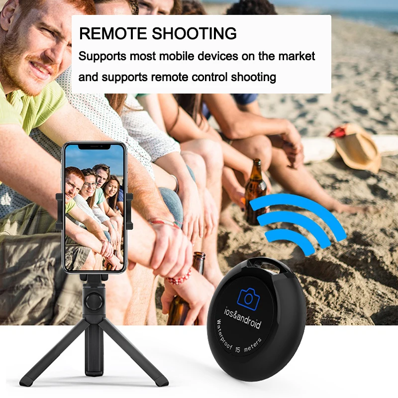 

Waterproof Bluetooth Camera Remote Control – Universal for Most Mobile Devices, Perfect for Outdoor/Underwater Photography