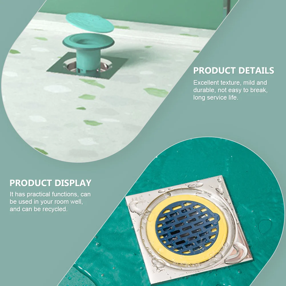 

2Pcs Odor-Proof Floor Drain Covers Excellent Texture Recyclable for Multiple Rooms Floor Drain Seal Core Seal Core