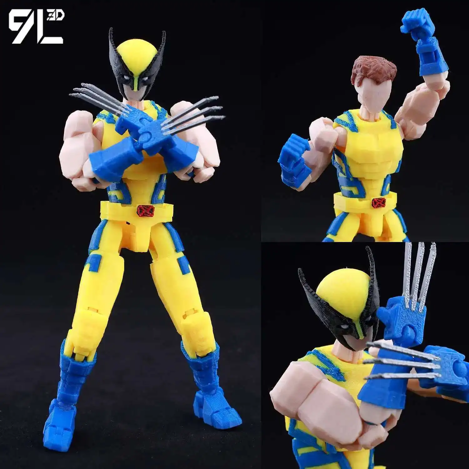 Figurine D’action Robot Imprimée En 3D – Entièrement Articulée, 13.5 Cm – Avec Accessoires (ailes, épée, Mains) – Déco De Bureau Ou Cadeau Collector