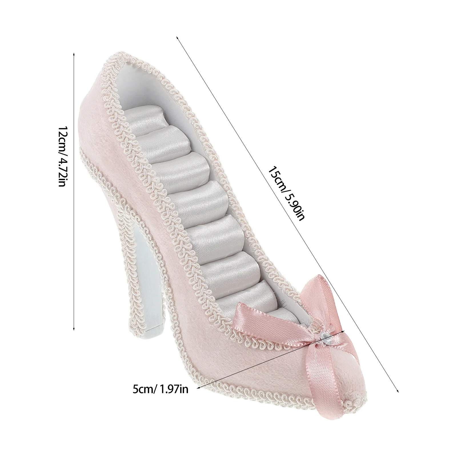 مجوهرات عرض موقف عالية الكعب الراتنج القرط المنظم قلادة حلقة حامل تخزين ديكور المنزل السفر استخدام الحذاء على شكل #4