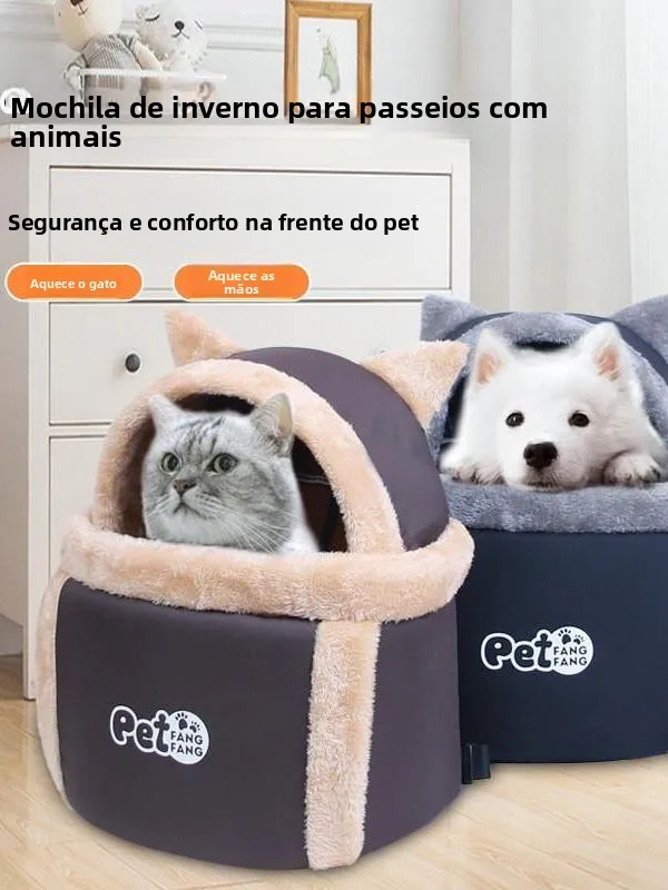 ポータブル大容量ぬいぐるみペットチェストバッグ猫犬バックパック通気性ソフトショルダーバッグ屋外旅行ペットキャリア用