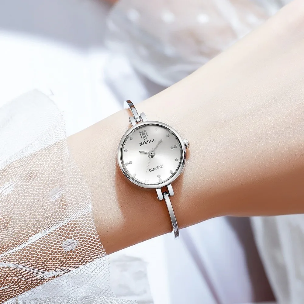 Creative Square-shaped Dial Pearl Watch Adjustable Elegant Bracelet Watch Open Design Luxury Wristwatch for Women