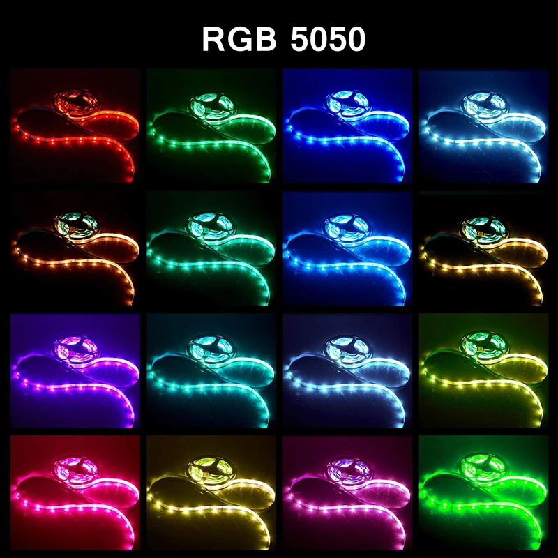 5v 1m 2m 3m 4m 5m 10m 15m 5050 RGB Color Changing TV USB Port Sequential LED Strip Lights