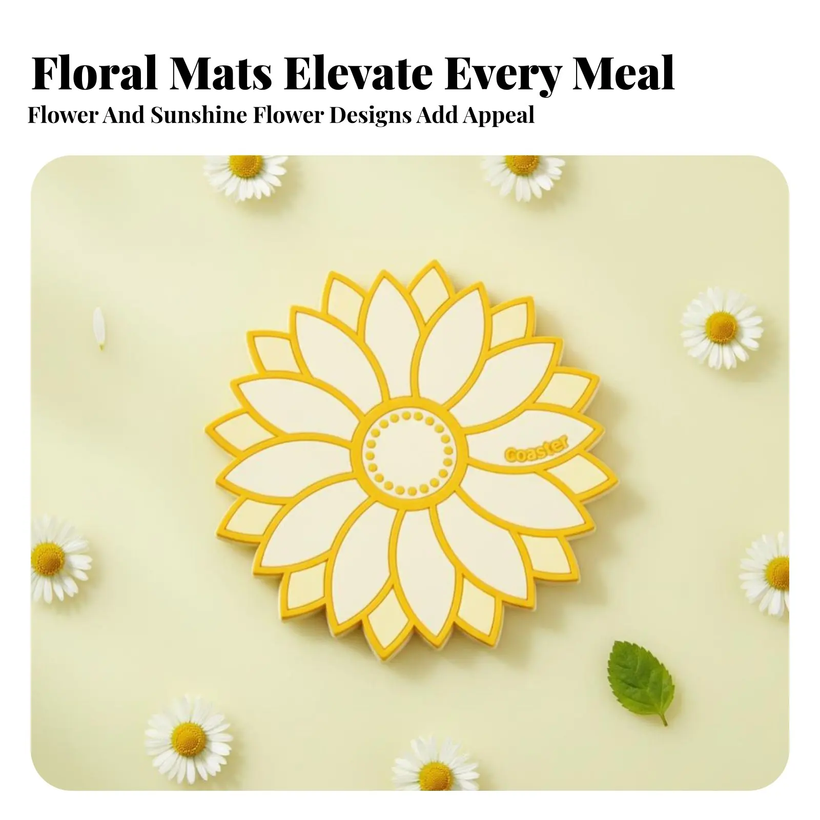 

Силиконовый коврик для стола с цветочным узором, термостойкая подставка для напитков, противоскользящая подставка под миски, подставка под горячее, современный минималистичный кухонный аксессуар