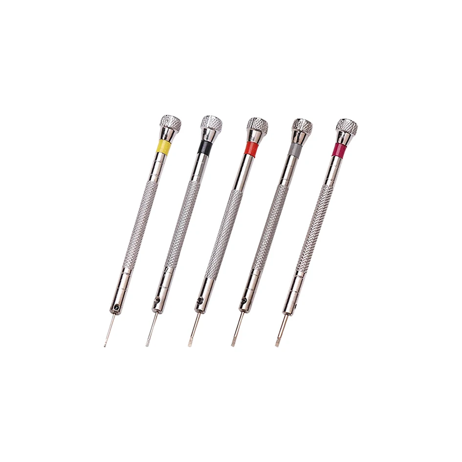 0.6mm-2.0mm Straight Slotted Phillips Watch Screwdriver Eyeglasses Clock Phone Watches 360° Torque Multi-specification