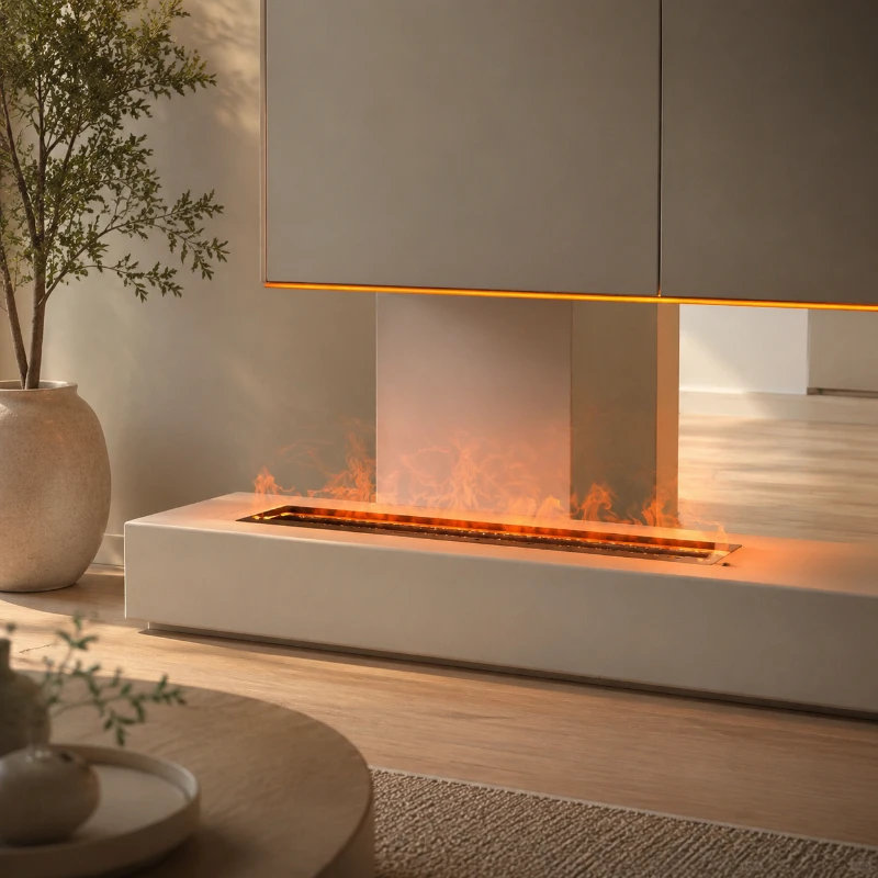 Electric Fireplace Water Vapor Fireplace 3D Realistic Flame Wall Mounted Smart Remote Control Home Decor tv stand with fireplace