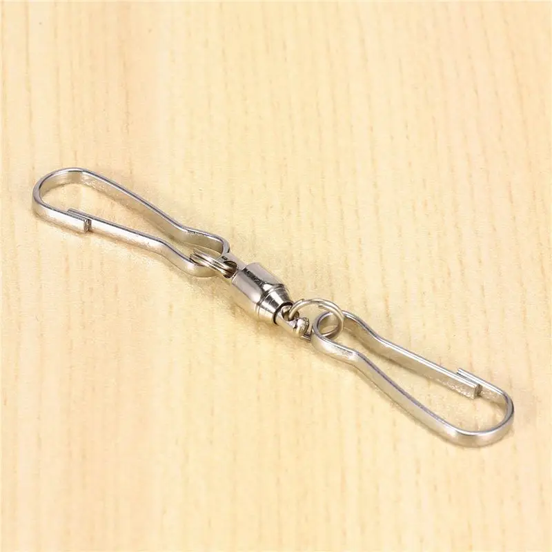 DT19 40 Pcs for Spinning Double Clip Swivel Hooks, 360 Degree Rotating Stainless Steel Hanging Hook Bracket for Wind Spinners,