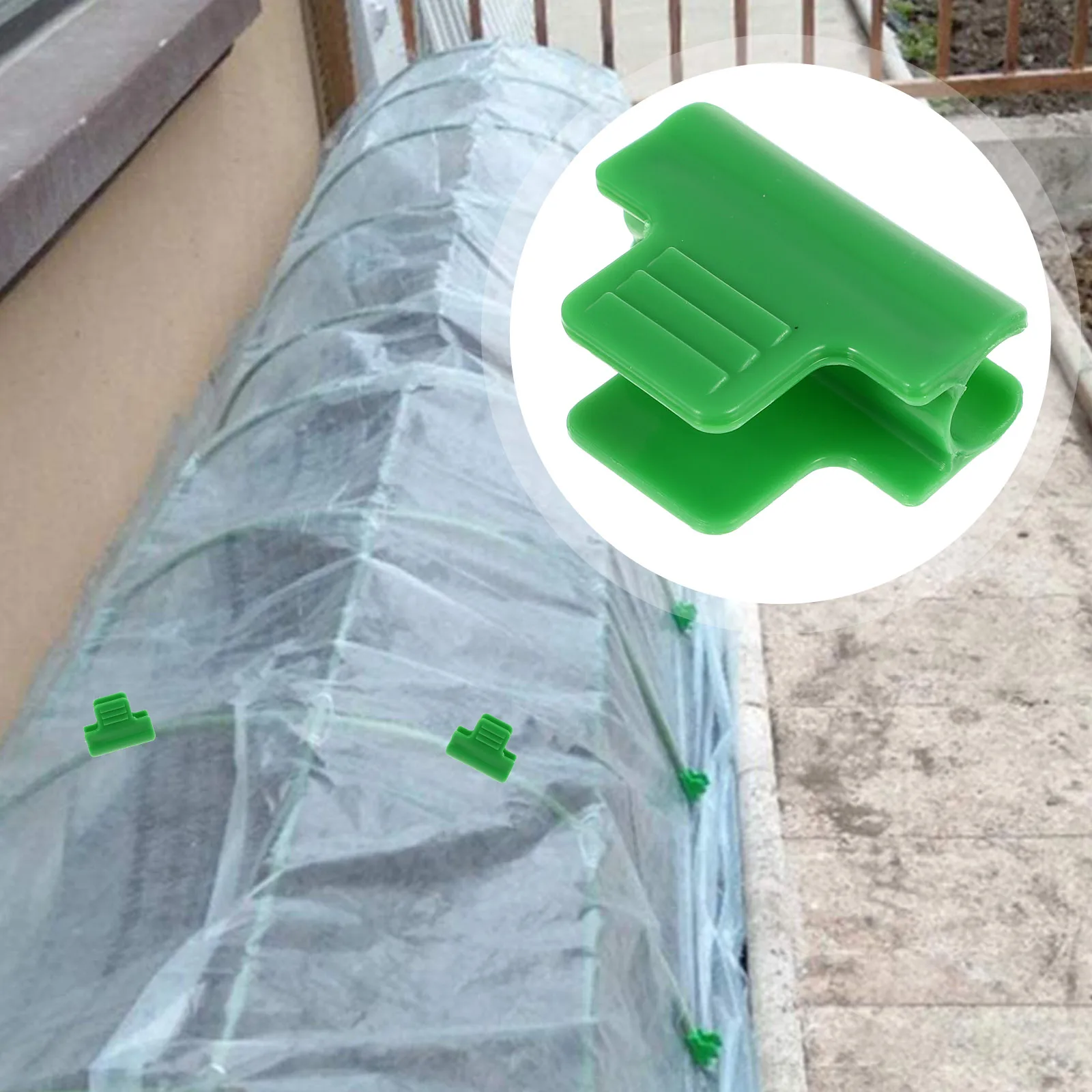 

40pcs Greenhouse Clips Shading Net Rod Clip Film Buckle Clamps Garden Support Durable Plastic Lightweight Practical Easy