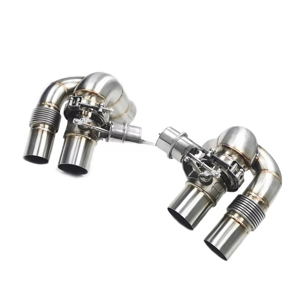 Stainless Steel Muffler Bypass Pipes with Valve Porsche 911 991 991.1 991.2 GT2 RS GT3 GT3 RS 3.8L 4.0L H6 R4.0L 2014-2019