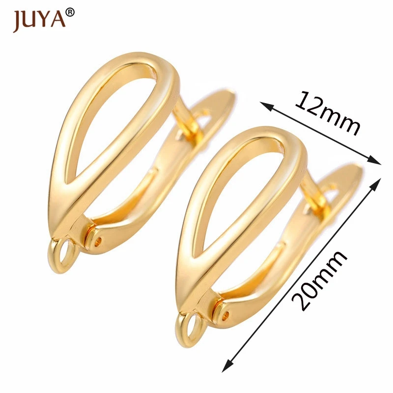 JUYA New Creative Earrings Hook Clasps Gold color High Quality Copper Metal Earring Findings For DIY Women Jewelry Making