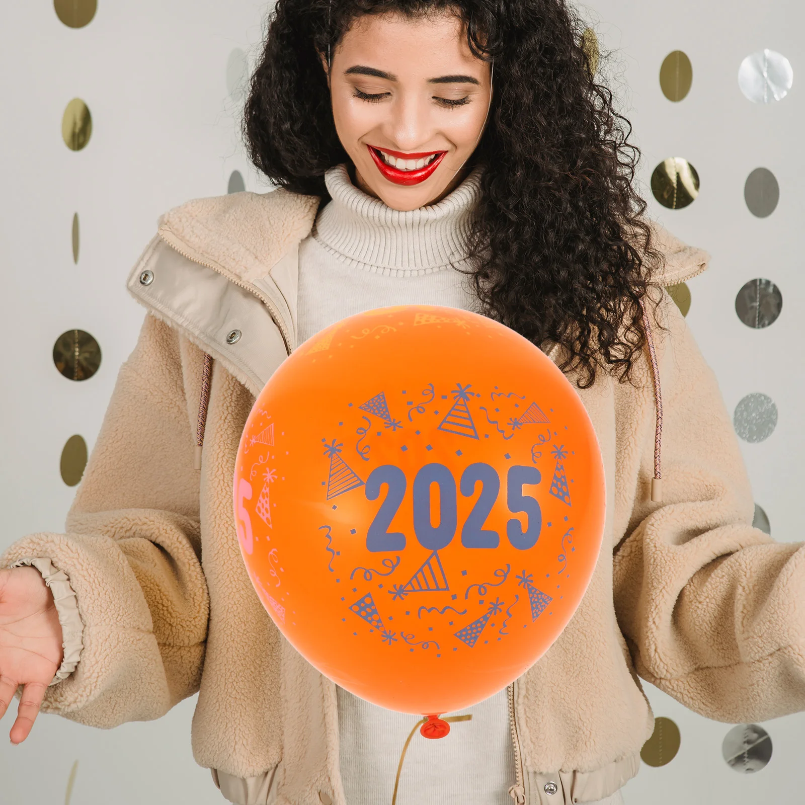 

100pcs 12 Inch Thick Latex Balloons Colorful Chinese New Year 2025 Party Decorations Happy Birthday Wedding Celebration Foil