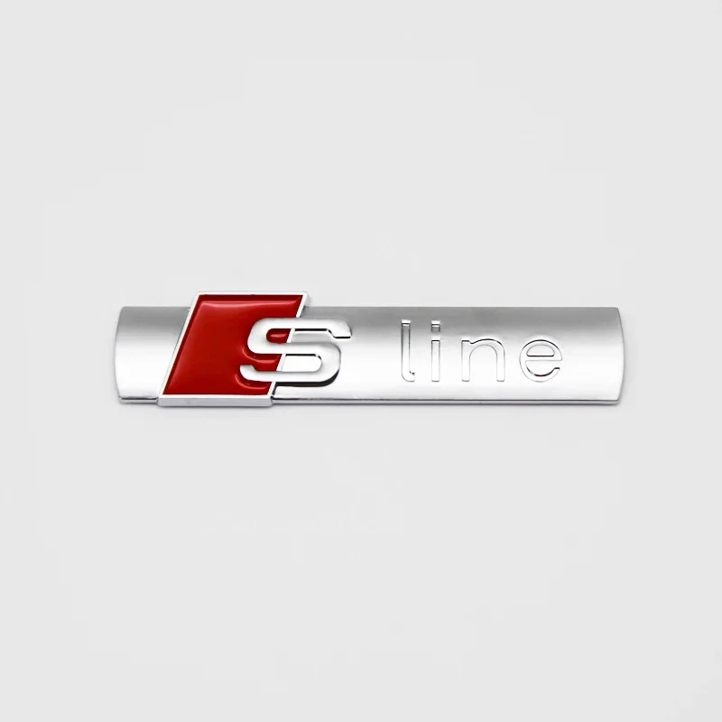 Automobile Leaf Panel Side Badge Sports Car Decorative Sticker FOR Audi SLINE A3 A4 B8 8P 8V A6 C7 A5 Q5 B7 B6 B9 RS Q3 Q5 Q7