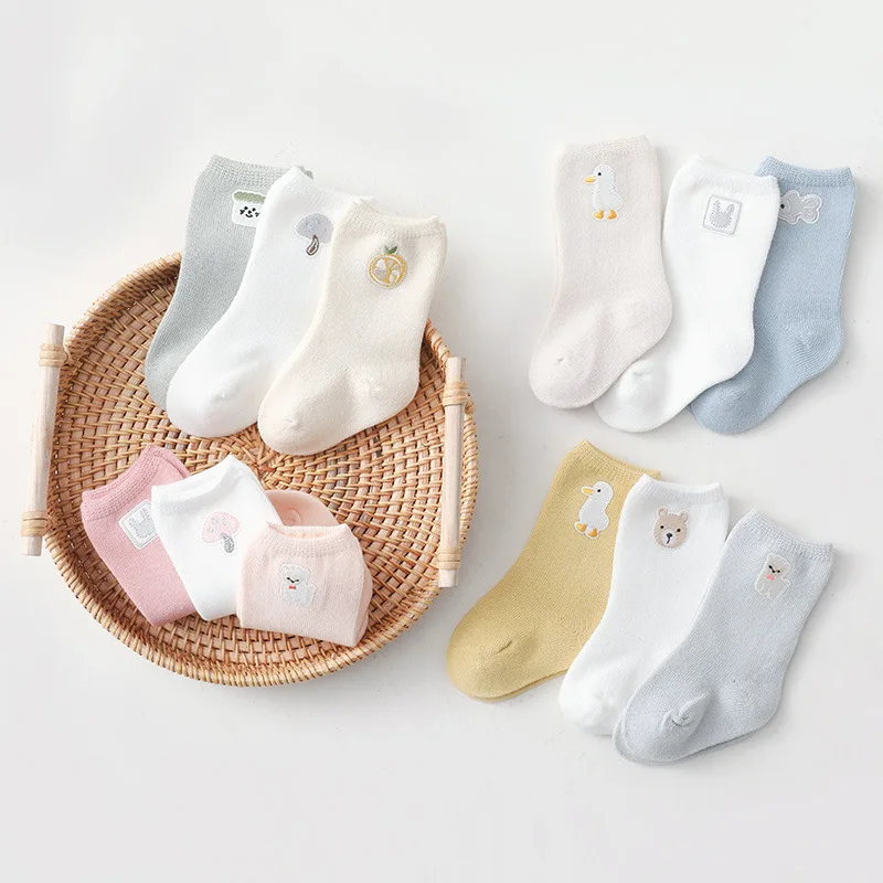 High Quality 3 Pairs/Pack Cartoon Cotton Girls Boys Socks Comfort Warm Cotton Kids Girl Baby Socks Child Boy Newborn Socks