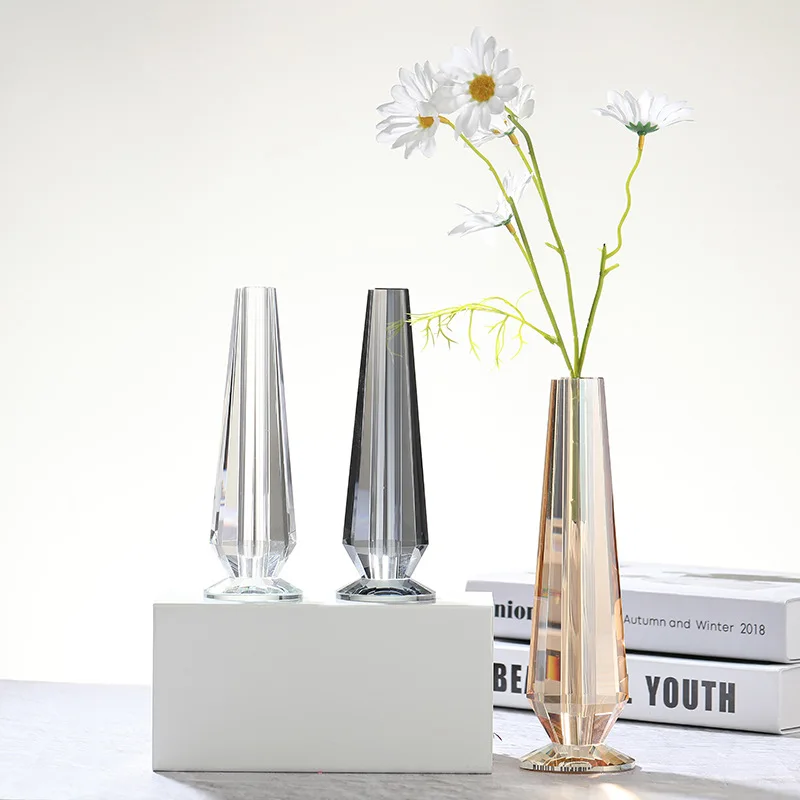 

Скандинавская хрустальная ваза, прозрачные гидропонные горшки для растений, украшения для дома, гостиной, цветочная композиция, цветочная бутылка