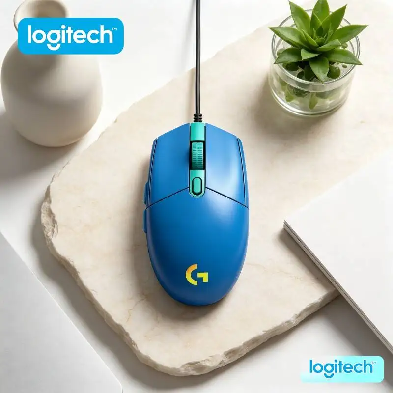 

Logitech G203 LIGHTSYNC Wired Mouse Gaming-Grade 8000 DPI 16.8M RGB Colors 6 Buttons Mechanical Tensioning 85g Durable