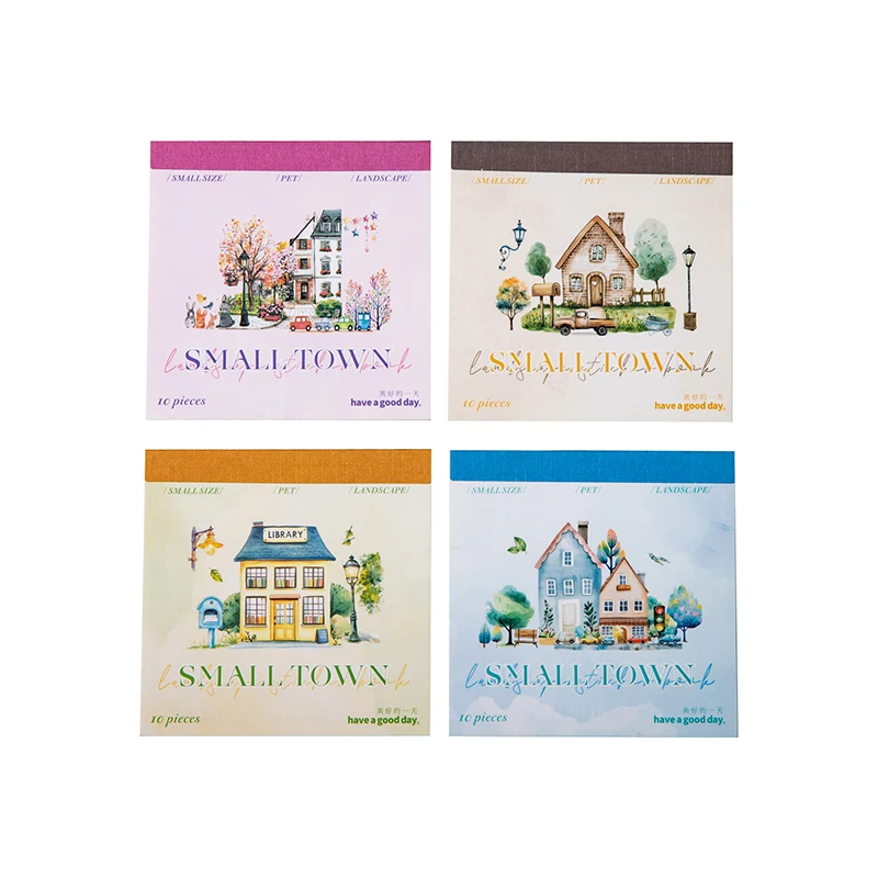 

8 упаковок/лот, вид на улицу города, серия, милые ретро декоративные наклейки для домашних животных