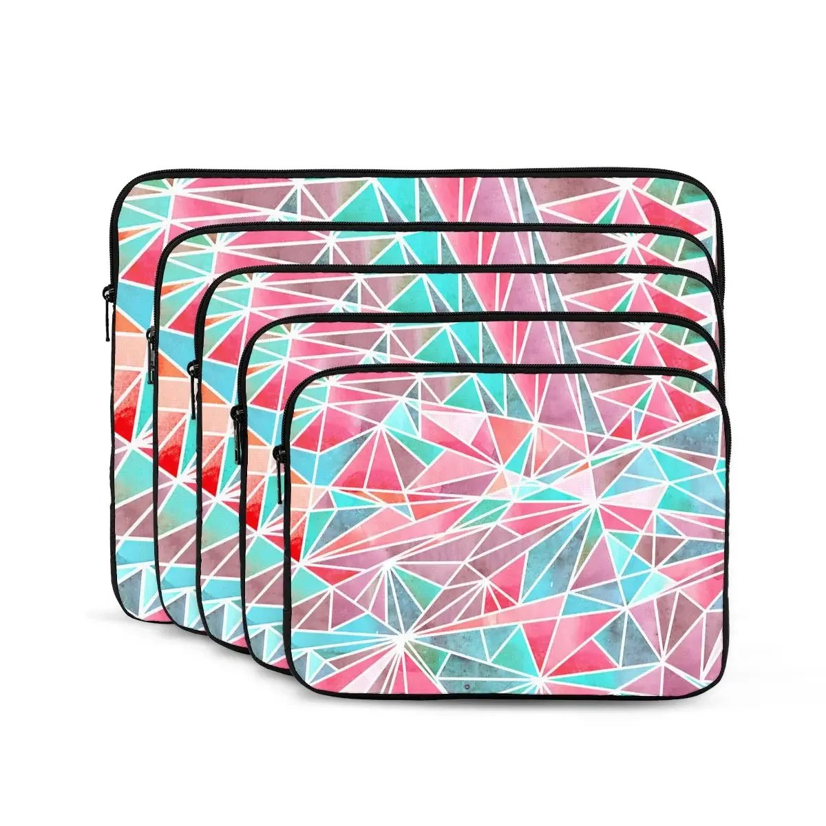 Watercolor Mosaic Shapes Pattern Computer ipad Laptop Cover Case Laptop Sleeve Bag Portable Cover Fundas Pouch