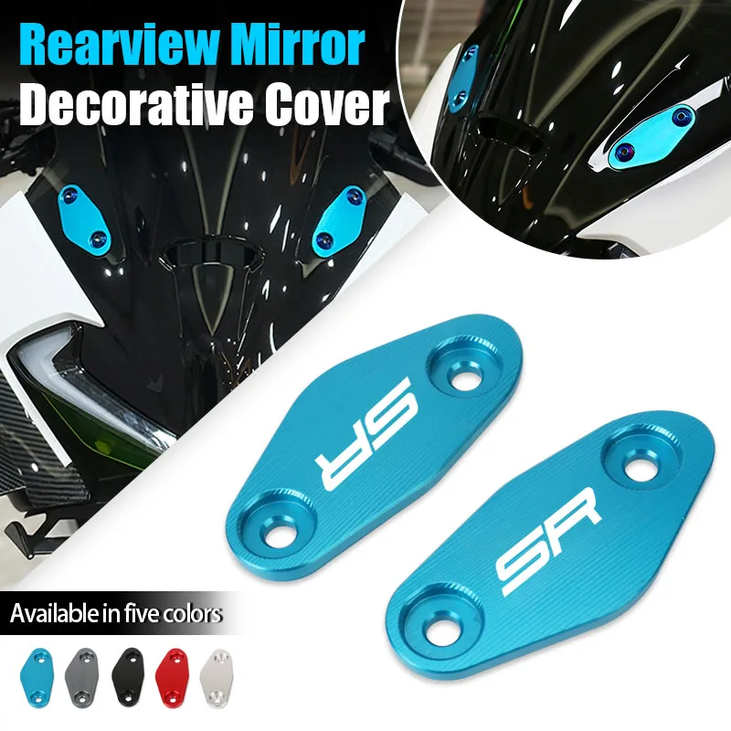 Motorrad CNC Aluminium Rückspiegel Sitz Dekorative Abdeckung Spiegel Basis Halterungen Für 675SR-R 675SR675 SRR SR