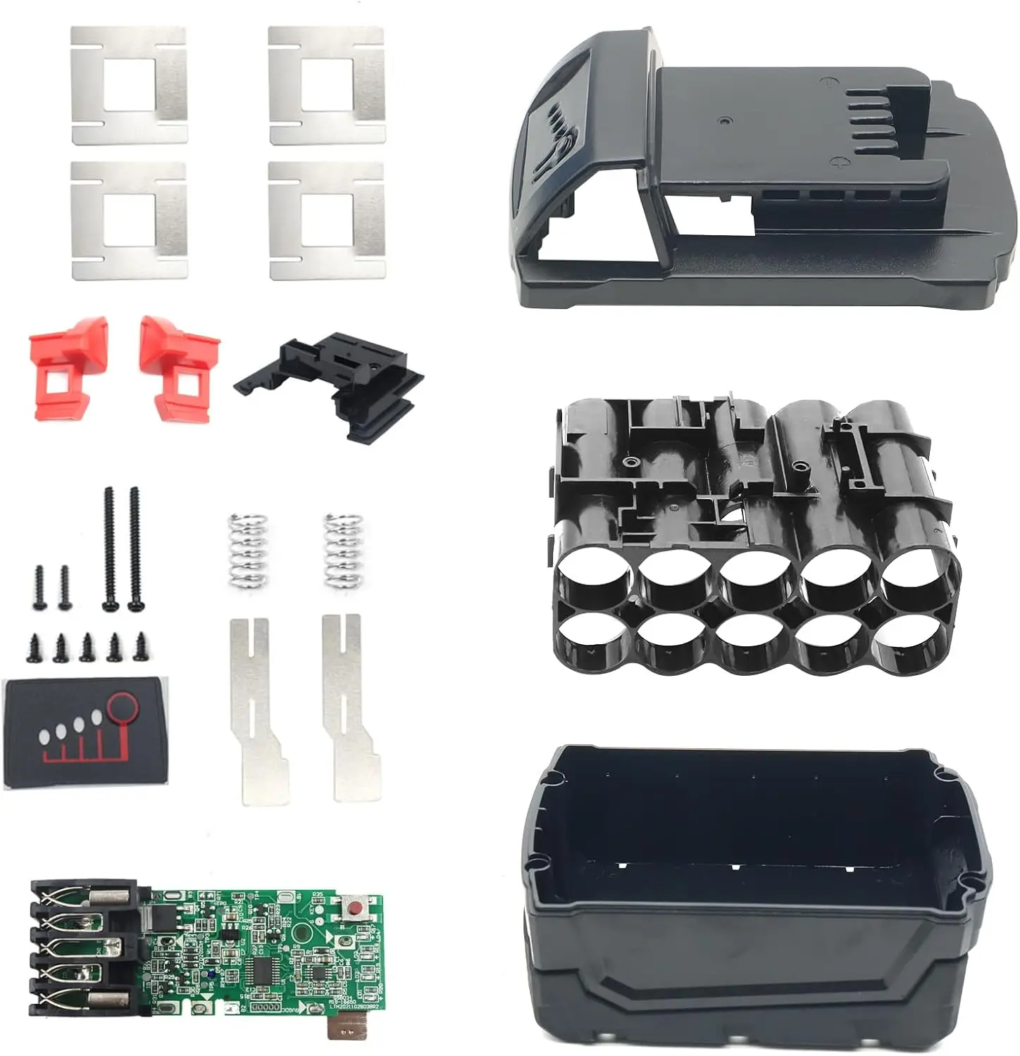 Estojo para Milwaukee M18 Faça Você Mesmo Caixa Shell com Placa Pcb Proteção de Carregamento Led Digital 18v 18650