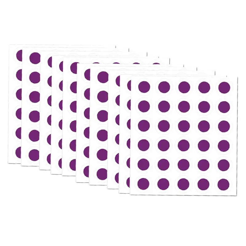 ملصقات A38F للأشعة فوق البنفسجية، رقعة شمسية للوقاية من الشمس، ملصقات دائرية الشكل مقاس 15 مم للحماية من الأشعة فوق البنفسجية باللون الأرجواني (عبوة من 300 قطعة)