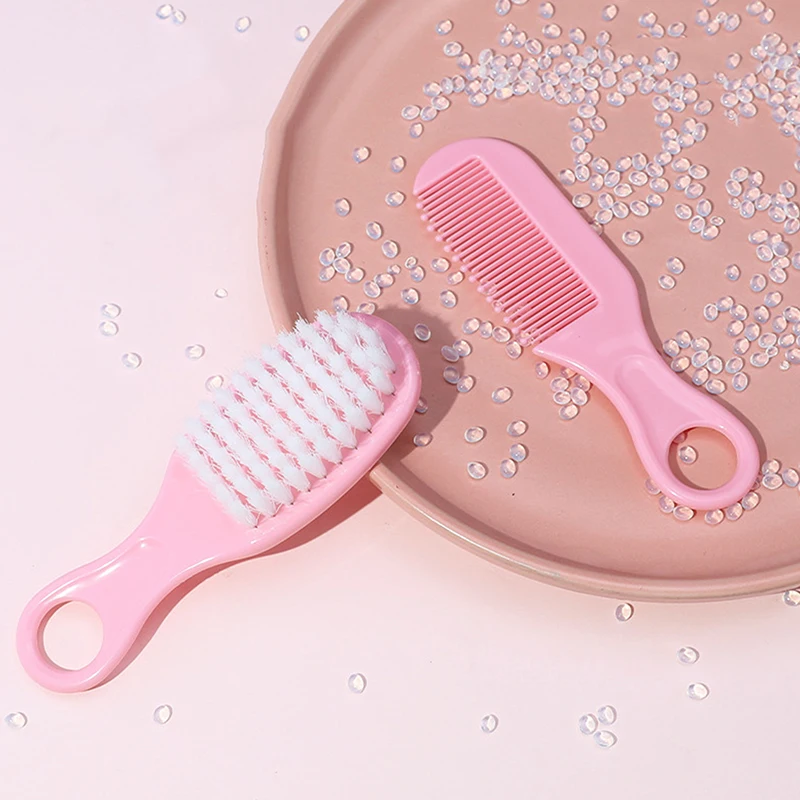 Baby Comb Baby Hair Removal Brush Massage Newborn Bath Shampoo Soft Brush Set