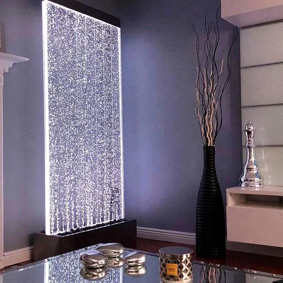 Partition Bubble Panel Customized Water Fountain Led Bubble Wall