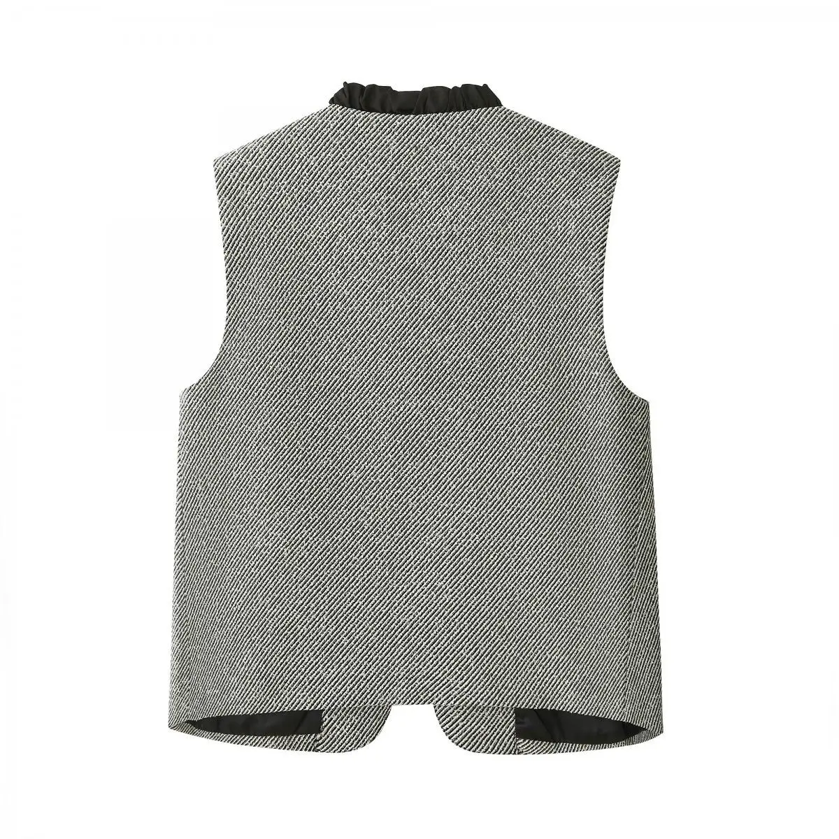 Seidenschal mit Riemen, Weste für Damen, Herbstkleidung, Muse Fan, gestapelte Weste, vielseitiges, super gut aussehendes Weste-Top