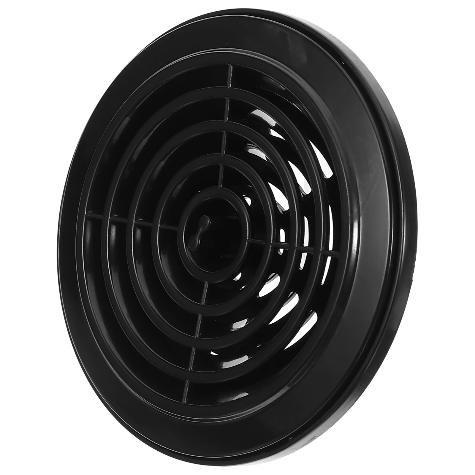 

Round Air Conditioner Vent Cover White Louvered Outlet Panel Adjustable Air Flow Vehicle Decorative Strip