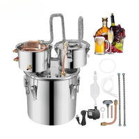 VEVOR 12L 20L 30L 50L Alcohol Brewing Distiller DIY Moonshine Apparatus Stainless Steel Still Whisky Beer Brandy Home Applian