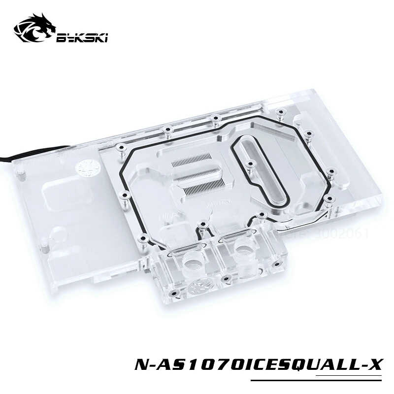 BYKSKI Water Block use for ASUS GTX1070-O8G-SI/GAMING /GTX 1060 Dual RGB Light/Full Cover Graphics Card Copper Radiator Block